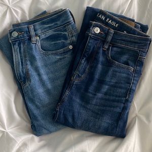 American Eagle Jeans Bundle: Mom jean & Hi-Rise Jegging Size 0R